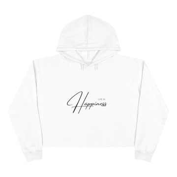 Live In Happiness Women's Crop Hoodie