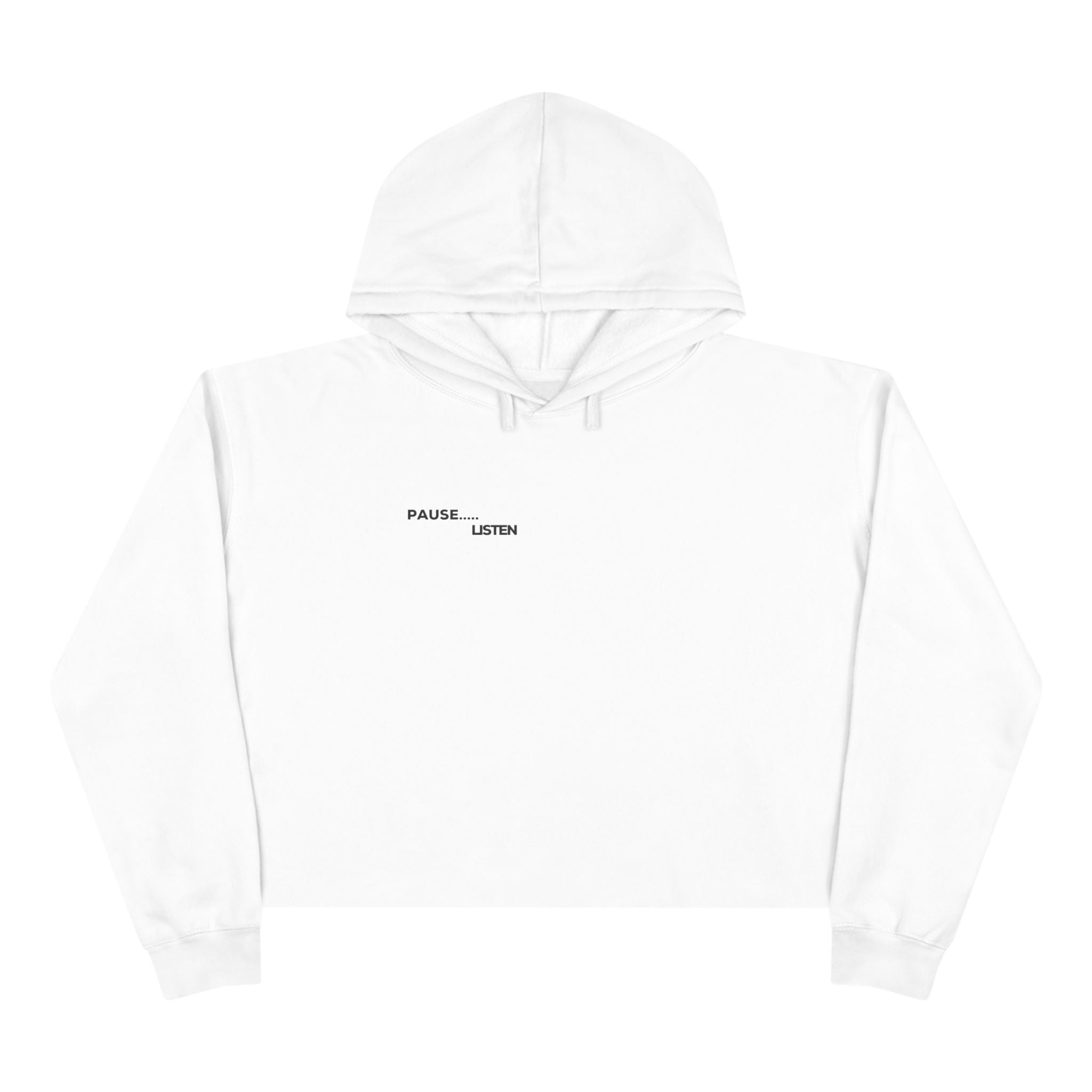 Pause.....  Listen     Women's Crop Hoodie