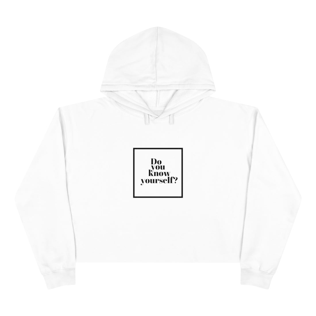 Do you know yourself?   Women's Crop Hoodie - ProjecTee