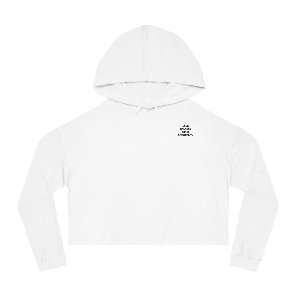 LOVE BALANCE GRACE SPIRITUALITY   Women's Crop Hoodie