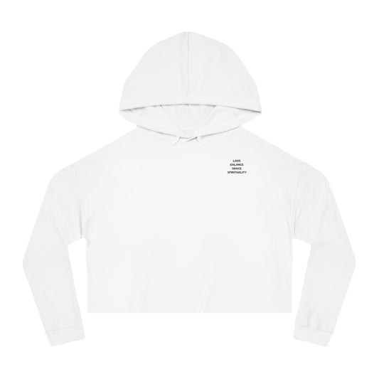 LOVE BALANCE GRACE SPIRITUALITY   Women's Crop Hoodie