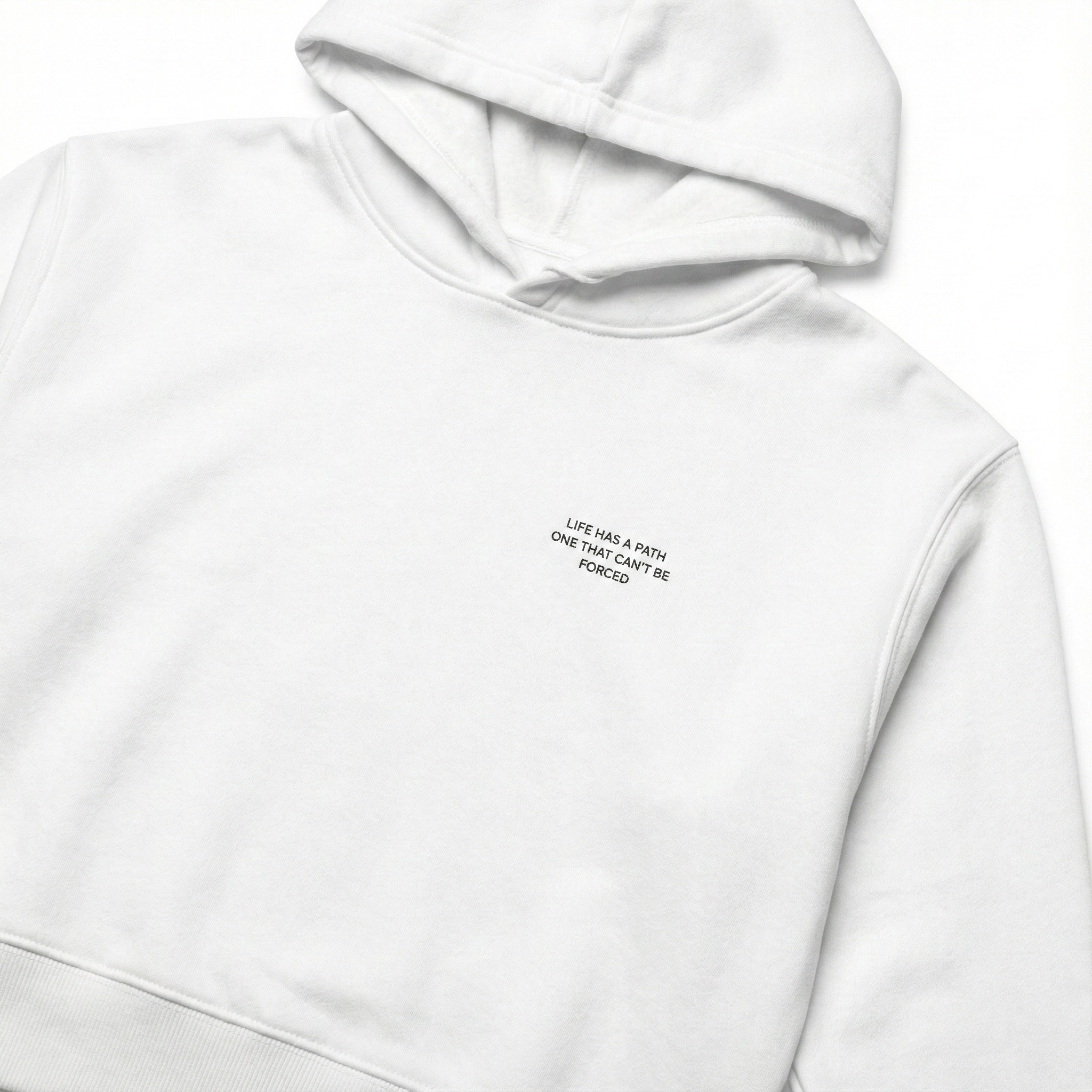 LIFE HAS A PATH  ONE THAT CAN'T BE FORCED  Women's Crop Hoodie