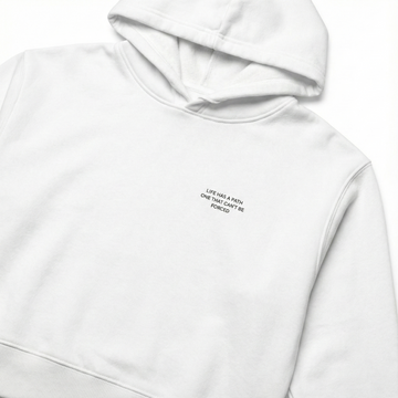 LIFE HAS A PATH  ONE THAT CAN'T BE FORCED  Women's Crop Hoodie