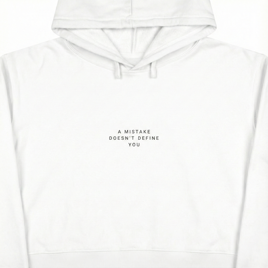 A MISTAKE DOESN'T DEFINE YOU  Women's Crop Hoodie