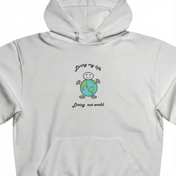 Living My Life globe Unisex Hooded Sweatshirt