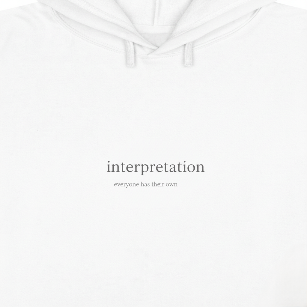 Interpretation Everyone has their own  Women's Crop Hoodie