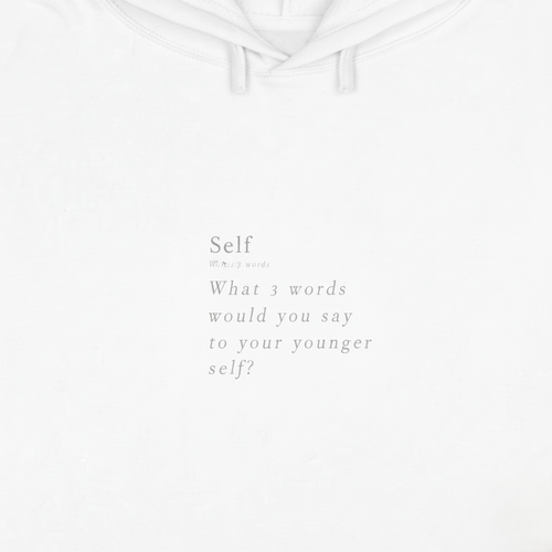 What 2 words would you say to your younger self?  Women's Crop Hoodie