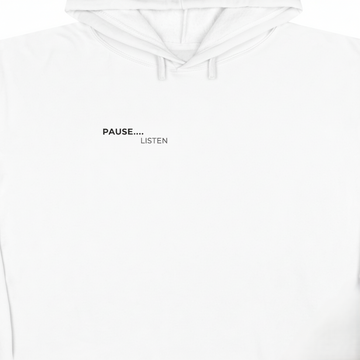 Pause.....  Listen     Women's Crop Hoodie