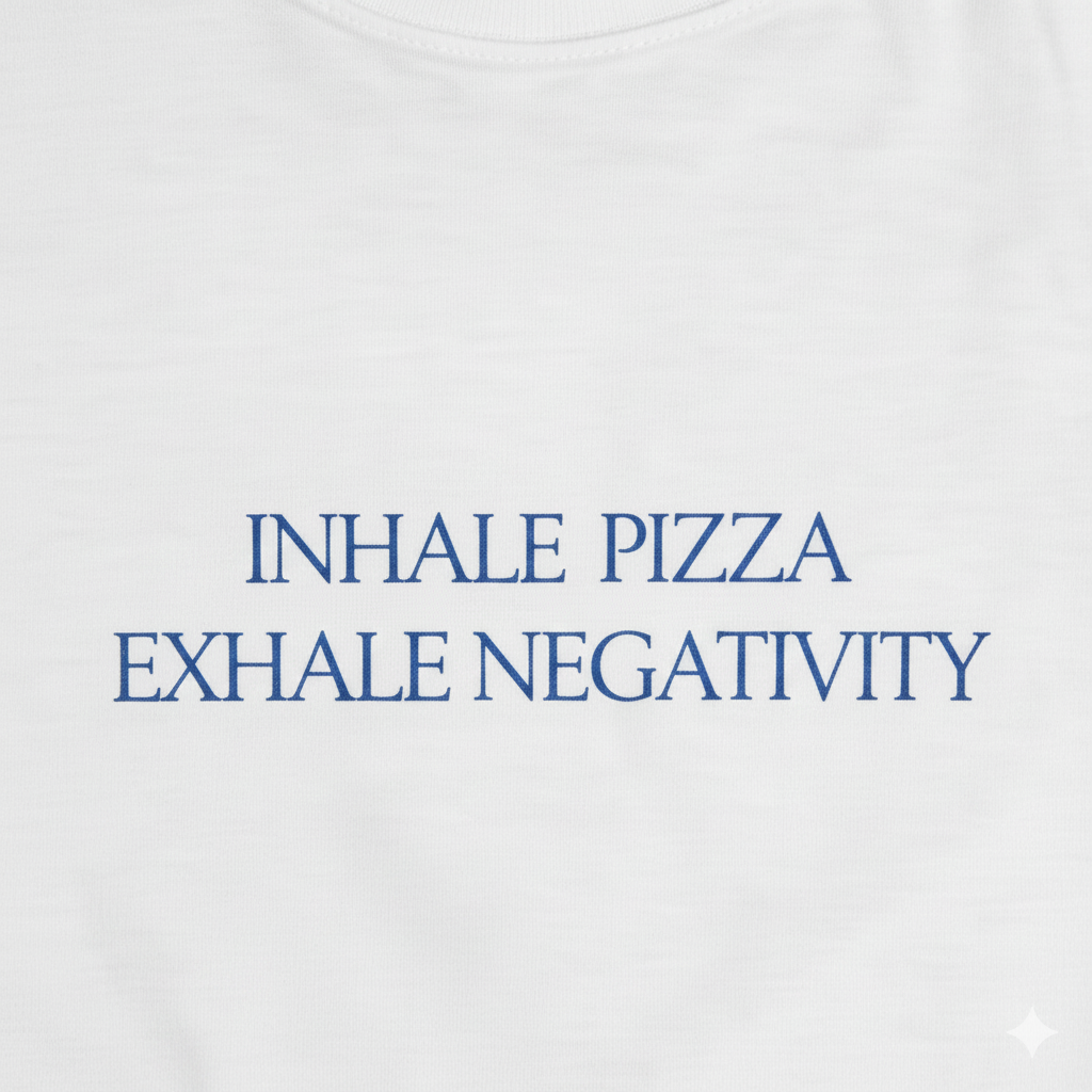 Inhale Pizza, Exhale Negativity Men's Tee