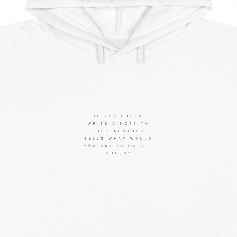 IF YOU COULD WRITE A NOTE TO YOUR YOUNGER SELF  Women's Crop Hoodie