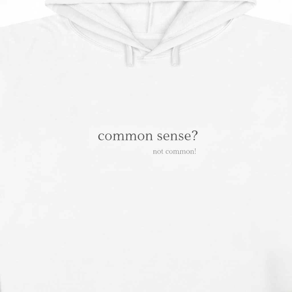 Common Sense?  Not common!  Women's Crop Hoodie
