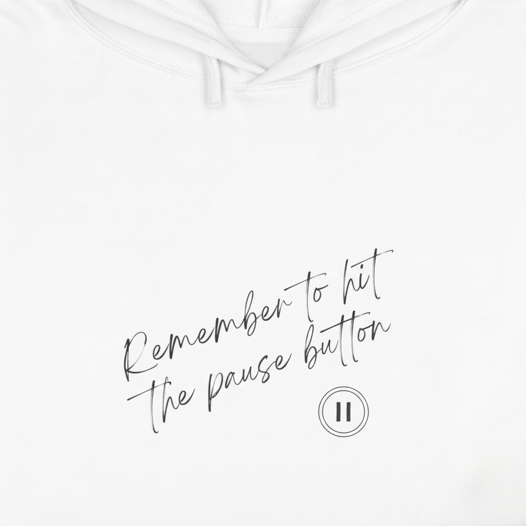 Remember to hit the Pause button Women's Crop Hoodie