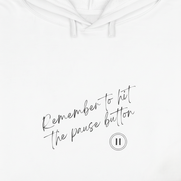 Remember to hit the Pause button Women's Crop Hoodie