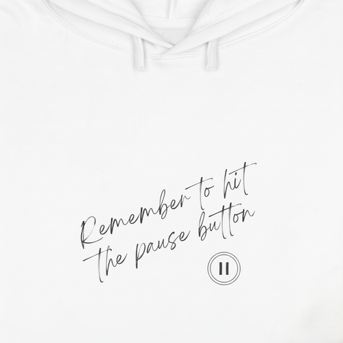 Remember to hit the Pause button Women's Crop Hoodie