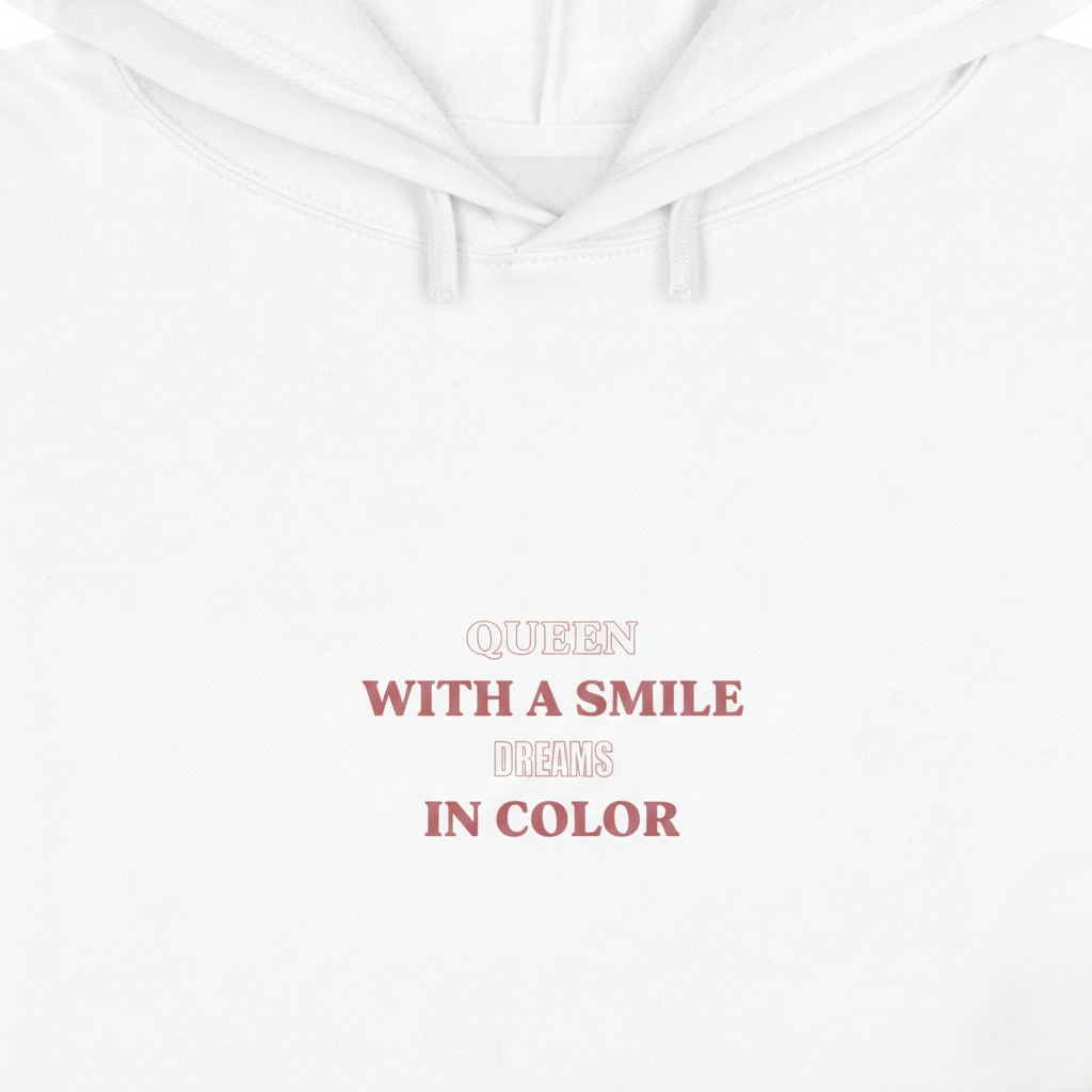 SLEEP WITH A SMILE   DREAM IN COLOR  Women's Crop Hoodie