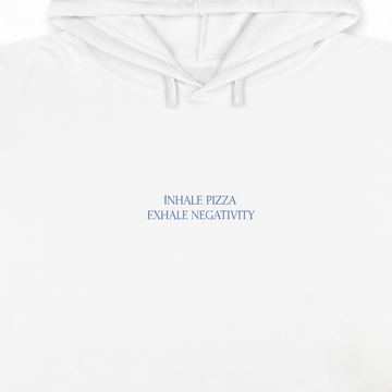 INHALE PIZZA EXHALE NEGATIVITY  Women's Crop Hoodie