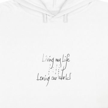 Living my Life  Loving our World  Women's Crop Hoodie