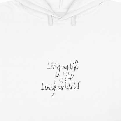 Living my Life  Loving our World  Women's Crop Hoodie
