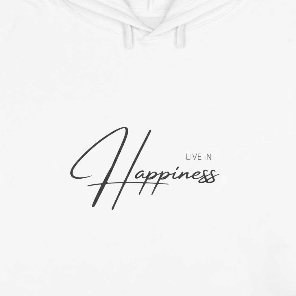 Live In Happiness Women's Crop Hoodie
